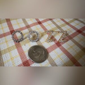 Letter Stud Earrings Set – Rhinestone Initial Earrings